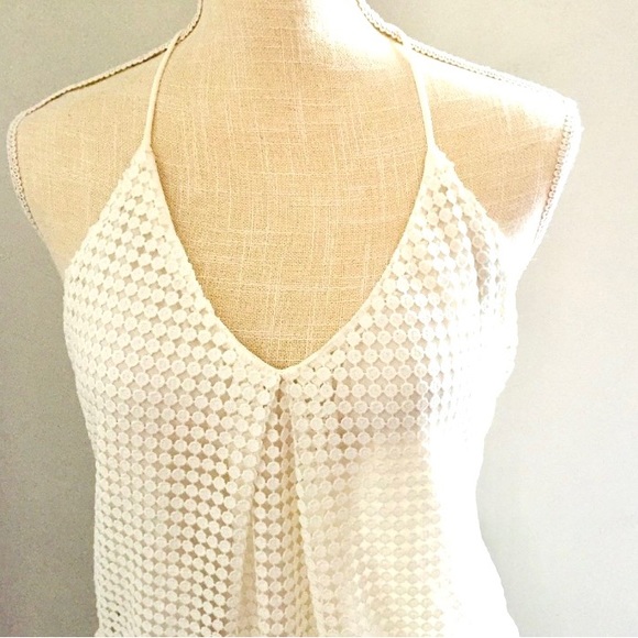 ASTR The Label White Lace Spaghetti String Back Mini Dress Small - Picture 5 of 8